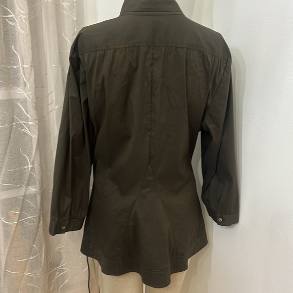 Lafayette 148 Green Shirt - Picture 5 of 7